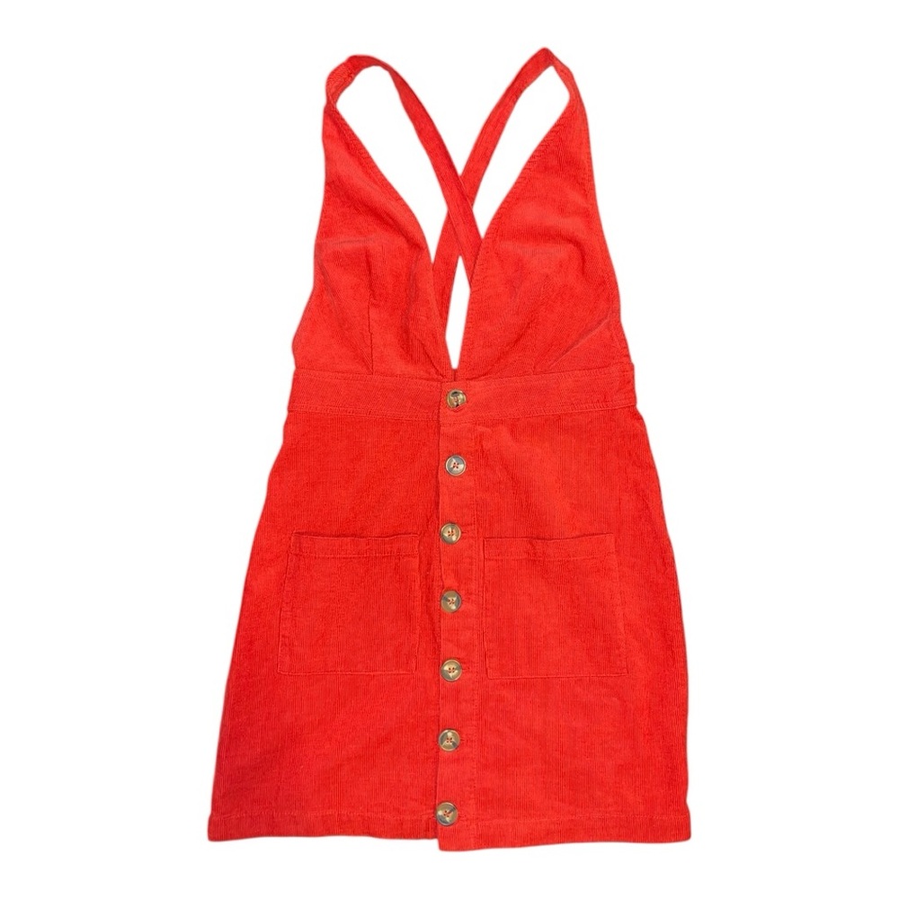 Blue Blush Vibrant Red Corduroy Skirt